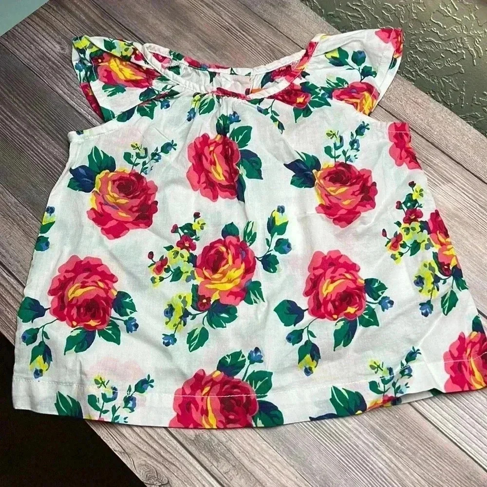 5 for 25$ Joe Fresh cotton floral blouse nwt